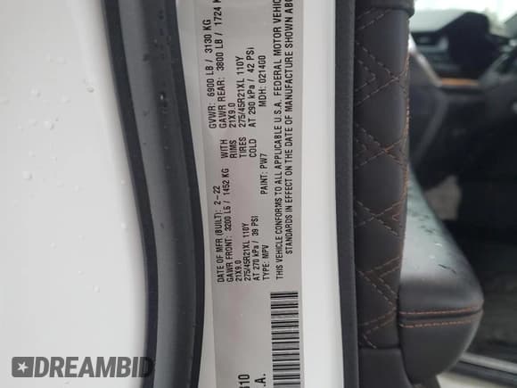 ✅ 2022 Jeep Grand Cherokee Summit Reserve • VIN: 1C4RJKET2N8556810 • Lot: 81041234. Listed on Copart with Not provided. Free auction sales archive from the USA and detailed vehicle history report at DreamBid. Image 13.