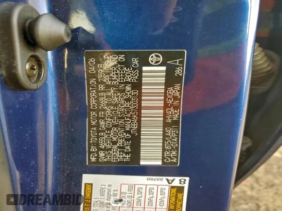 ✅ 2007 Toyota Camry • VIN: JTNBB46K573003130 • Lot: 93565205. Wystawiony na Copart z przebiegiem 185 425 mil. Bezpłatny archiwum sprzedaży aukcyjnych z USA i szczegółowy raport historii pojazdu na DreamBid. Zdjęcie 12.