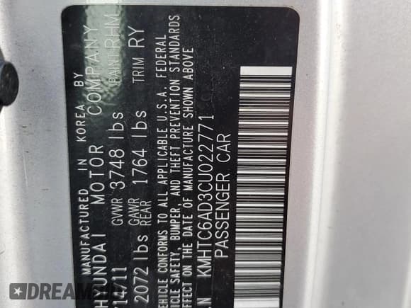 ✅ 2012 Hyundai Veloster w/Red Int • VIN: KMHTC6AD3CU022771 • Lot: 79606664. Wystawiony na Copart z przebiegiem 98 480 mil. Bezpłatny archiwum sprzedaży aukcyjnych z USA i szczegółowy raport historii pojazdu na DreamBid. Zdjęcie 12.