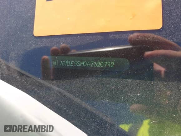 2016 Chevrolet Cruze LT with VIN 1G1BE5SM0G7320792, listed as a IAAI auction lot 43424805 with 106,622 mi miles and . Bid and sale history available at DreamBid. Image 9.