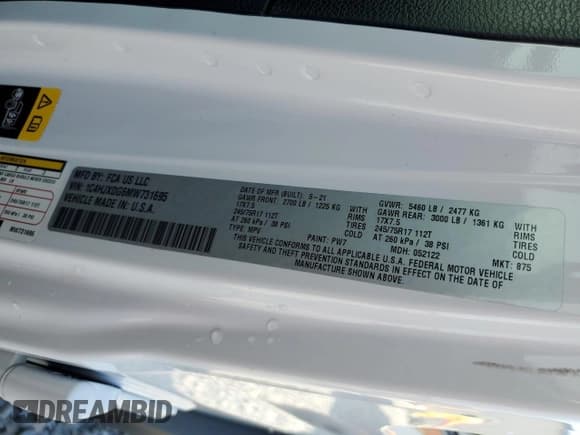 ✅ 2021 Jeep Wrangler Unlimited Sport S • VIN: 1C4HJXDG6MW731695 • Lot: 56143495. Listed on Copart with 32,438 mi. Free auction sales archive from the USA and detailed vehicle history report at DreamBid. Image 14.