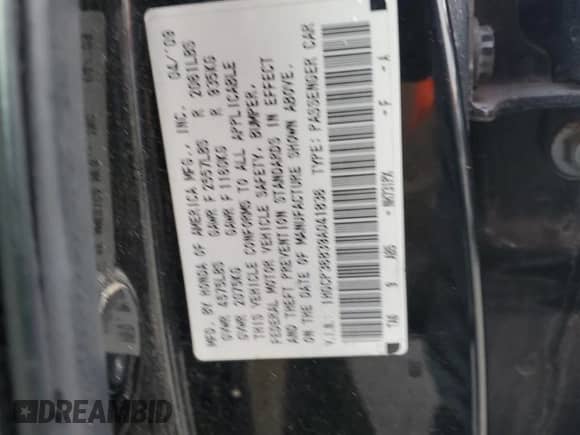 2009 Honda Accord EX-L z VIN 1HGCP36839A041836, wystawiony jako Copart lot #90903735 z przebiegiem 262 796 mil mil oraz Czysty tytuł • Clean title. Historia ofert i sprzedaży dostępna na DreamBid. Obrazek 12.