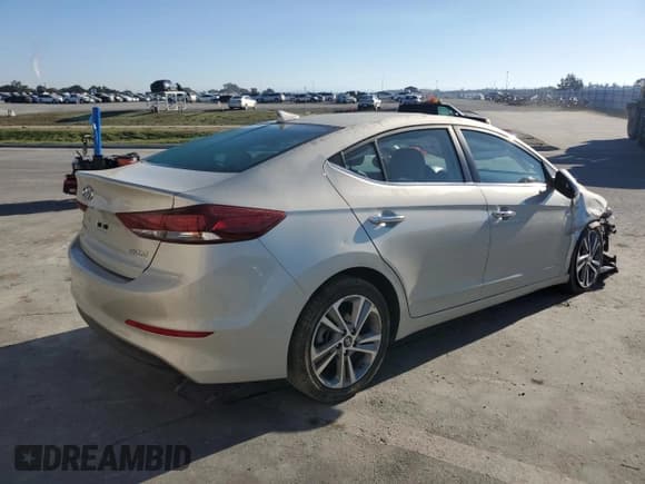 ✅ 2017 Hyundai Elantra Limited • VIN: 5NPD84LF0HH025674 • Lot: 90080825. Listed on Copart with 128,491 mi. Free auction sales archive from the USA and detailed vehicle history report at DreamBid. Image 3.