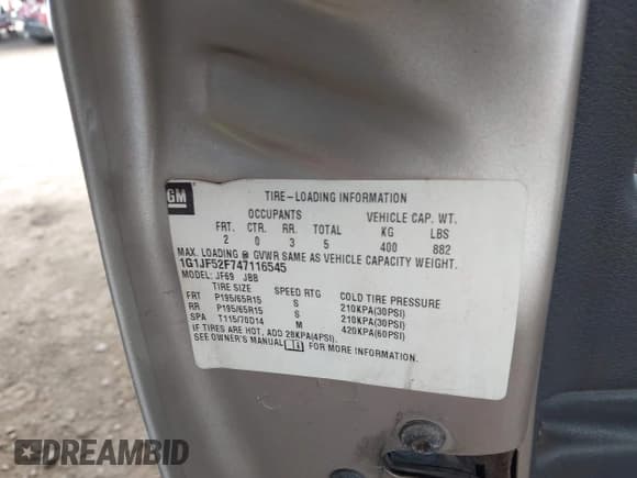 ✅ 2004 Chevrolet Cavalier LS • VIN: 1G1JF52F747116545 • Lot: 42757595. Listed on IAAI with 201,808 mi. Free auction sales archive from the USA and detailed vehicle history report at DreamBid. Image 9.