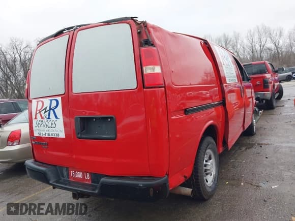 ✅ 2012 Chevrolet Express Cargo • VIN: 1GCZGTCA8C1123021 • Lot: 41212820. Listed on IAAI with 213,753 mi. Free auction sales archive from the USA and detailed vehicle history report at DreamBid. Image 4.