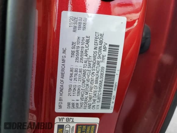 ✅ 2021 Acura RDX Technology • VIN: 5J8TC1H56ML008359 • Лот: 90277115. Опубликован ранее на Copart с пробегом 43 746 миль. Бесплатный доступ к архиву аукционных продаж из США и подробный отчёт об истории автомобиля на DreamBid. Изображение 14.