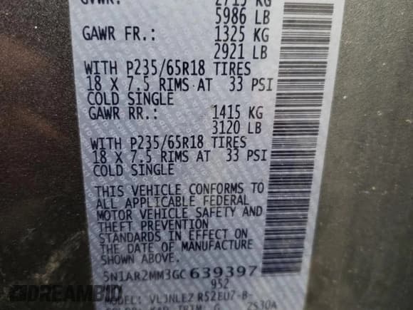 ✅ 2016 Nissan Pathfinder S • VIN: 5N1AR2MM3GC639397 • Lot: 81007675. Listed on Copart with 124,362 mi. Free auction sales archive from the USA and detailed vehicle history report at DreamBid. Image 13.