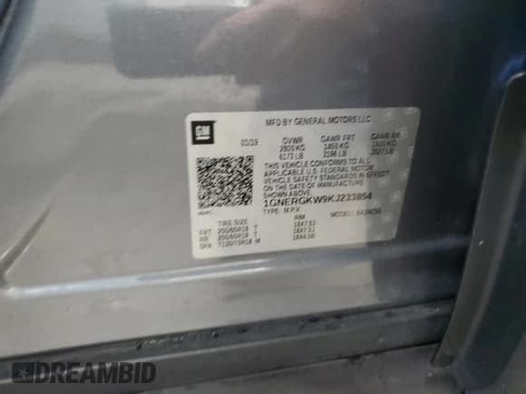 ✅ 2019 Chevrolet Traverse LT Cloth • VIN: 1GNERGKW9KJ233854 • Lot: 92067425. Wystawiony na Copart z przebiegiem 132 896 mil. Bezpłatny archiwum sprzedaży aukcyjnych z USA i szczegółowy raport historii pojazdu na DreamBid. Zdjęcie 13.