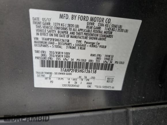 ✅ 2017 Ford Taurus Limited • VIN: 1FAHP2F85HG126158 • Lot: 85177655. Listed on Copart with 159,035 mi. Free auction sales archive from the USA and detailed vehicle history report at DreamBid. Image 12.