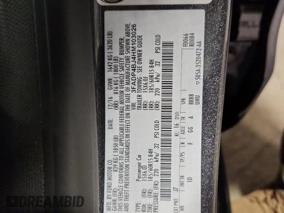 ✅ 2017 Ford Fiesta SE • VIN: 3FADP4BJ4HM103026 • Lot: 92956535. Wystawiony na Copart z przebiegiem 101 613 mil. Bezpłatny archiwum sprzedaży aukcyjnych z USA i szczegółowy raport historii pojazdu na DreamBid. Zdjęcie 12.