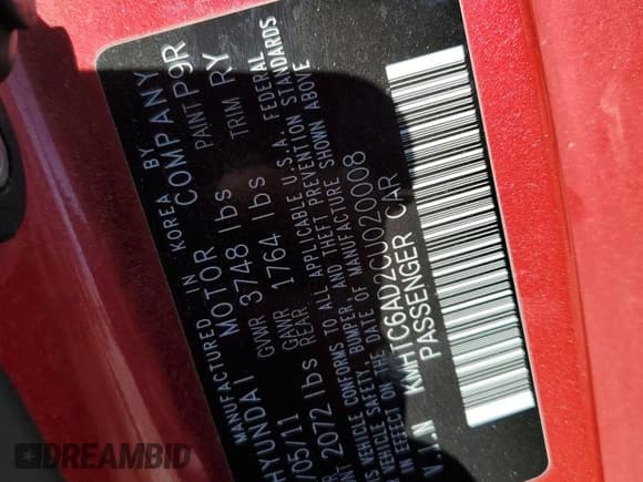 ✅ 2012 Hyundai Veloster w/Gray Int • VIN: KMHTC6AD2CU020008 • Lot: 74321094. Wystawiony na Copart z przebiegiem 114 712 mil. Bezpłatny archiwum sprzedaży aukcyjnych z USA i szczegółowy raport historii pojazdu na DreamBid. Zdjęcie 15.