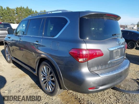 ✅ 2017 Infiniti QX80 • VIN: JN8AZ2NC0H9431992 • Lot: 43813480. Listed on IAAI with 164,474 mi. Free auction sales archive from the USA and detailed vehicle history report at DreamBid. Image 3.