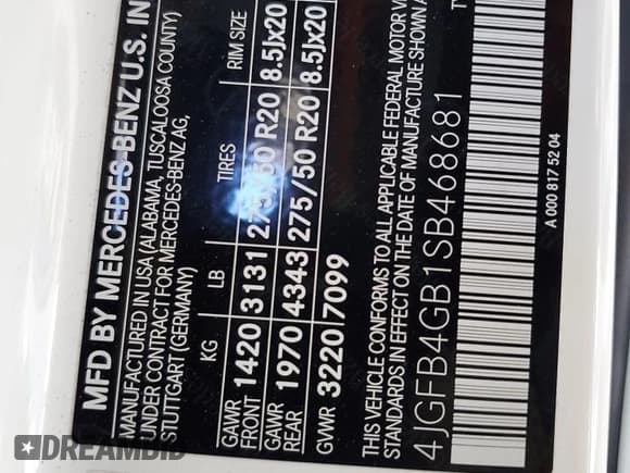 ✅ 2025 Mercedes-Benz GLE 450e • VIN: 4JGFB4GB1SB468681 • Лот: 82103585. Опубликован ранее на Copart с пробегом 100 миль. Бесплатный доступ к архиву аукционных продаж из США и подробный отчёт об истории автомобиля на DreamBid. Изображение 13.