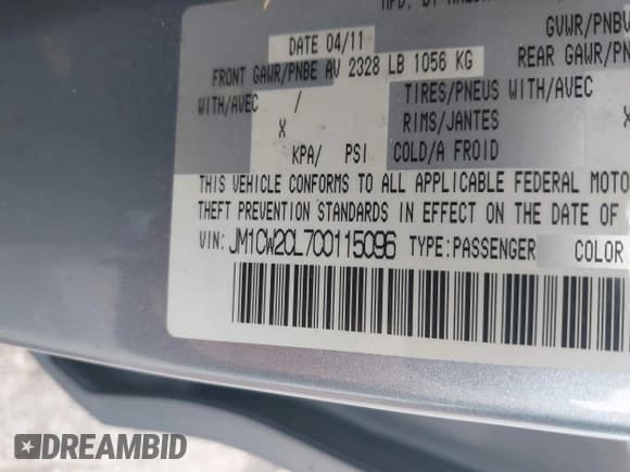 ✅ 2012 Mazda 5 Touring • VIN: JM1CW2CL7C0115096 • Lot: 42524956. Wystawiony na IAAI z przebiegiem 173 155 mil. Bezpłatny archiwum sprzedaży aukcyjnych z USA i szczegółowy raport historii pojazdu na DreamBid. Zdjęcie 9.