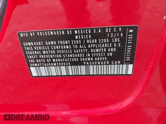 ✅ 2016 Volkswagen Jetta GLI SE • VIN: 3VW4T7AJ5GM299529 • Lot: 42290580. Wystawiony na IAAI z przebiegiem 116 501 mil. Bezpłatny archiwum sprzedaży aukcyjnych z USA i szczegółowy raport historii pojazdu na DreamBid. Zdjęcie 9.