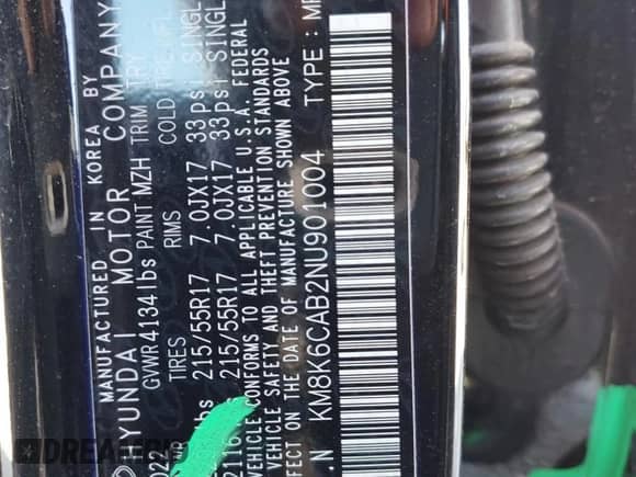 2022 Hyundai Kona SEL с VIN KM8K6CAB2NU901004, выставлен на аукционе Copart как лот 70705452 с пробегом 11 363 миль миль и . История ставок и продаж доступна на DreamBid. Изображение 13.