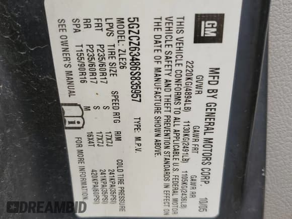✅ 2006 Saturn VUE • VIN: 5GZCZ63486S835957 • Lot: 48128105. Wystawiony na Copart z przebiegiem 253 736 mil. Bezpłatny archiwum sprzedaży aukcyjnych z USA i szczegółowy raport historii pojazdu na DreamBid. Zdjęcie 13.