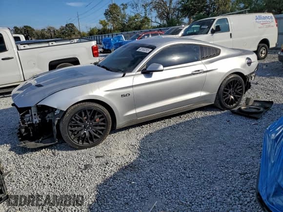 ✅ 2018 Ford Mustang GT • VIN: 1FA6P8CFXJ5146131 • Lot: 93183265. Listed on Copart with 114,631 mi. Free auction sales archive from the USA and detailed vehicle history report at DreamBid. Image 1.