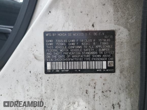 ✅ 2015 Honda Fit LX • VIN: 3HGGK5H55FM779182 • Lot: 56328005. Wystawiony na Copart z przebiegiem 142 042 mil. Bezpłatny archiwum sprzedaży aukcyjnych z USA i szczegółowy raport historii pojazdu na DreamBid. Zdjęcie 13.