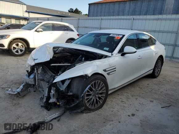 ✅ 2023 Genesis G80 2.5T • VIN: KMTGB4SC4PU195774 • Лот: 87202575. Опубликован ранее на Copart с пробегом 55 377 миль. Бесплатный доступ к архиву аукционных продаж из США и подробный отчёт об истории автомобиля на DreamBid. Изображение 1.