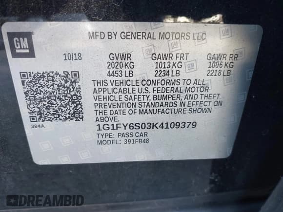 ✅ 2019 Chevrolet Bolt EV LT • VIN: 1G1FY6S03K4109379 • Lot: 41370403. Wystawiony na IAAI z przebiegiem 142 291 mil. Bezpłatny archiwum sprzedaży aukcyjnych z USA i szczegółowy raport historii pojazdu na DreamBid. Zdjęcie 9.