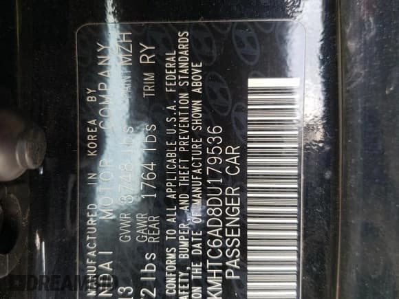 ✅ 2013 Hyundai Veloster w/Black Int • VIN: KMHTC6AD8DU179536 • Lot: 54532414. Wystawiony na Copart z przebiegiem 92 496 mil. Bezpłatny archiwum sprzedaży aukcyjnych z USA i szczegółowy raport historii pojazdu na DreamBid. Zdjęcie 15.