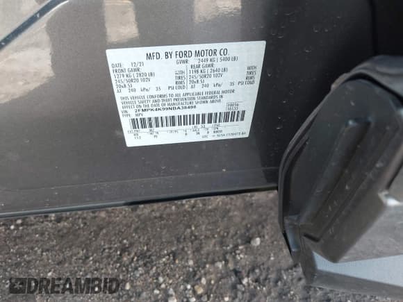 ✅ 2022 Ford Edge Titanium • VIN: 2FMPK4K99NBA38498 • Lot: 43569970. Wystawiony na IAAI z przebiegiem 10 405 mil. Bezpłatny archiwum sprzedaży aukcyjnych z USA i szczegółowy raport historii pojazdu na DreamBid. Zdjęcie 9.