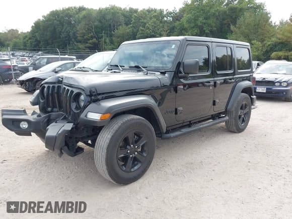 ✅ 2022 Jeep Wrangler Unlimited Sport S • VIN: 1C4HJXDG7NW195681 • Lot: 43256297. Listed on IAAI with 48,954 mi. Free auction sales archive from the USA and detailed vehicle history report at DreamBid. Image 2.