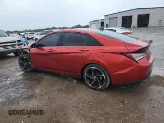 2021 Hyundai Elantra N Line с VIN KMHLR4AF8MU200261, выставлен на аукционе Copart как лот 82443345 с пробегом 43 861 миль миль и Списание • Salvage title. История ставок и продаж доступна на DreamBid. Изображение 2.