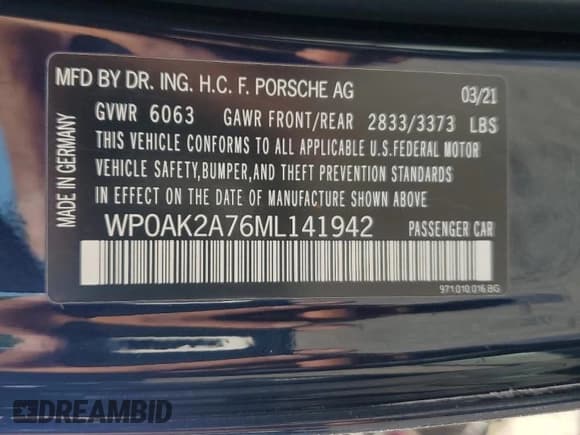 ✅ 2021 Porsche Panamera 4S E-Hybrid • VIN: WP0AK2A76ML141942 • Lot: 53617494. Wystawiony na Copart z przebiegiem 26 204 mil. Bezpłatny archiwum sprzedaży aukcyjnych z USA i szczegółowy raport historii pojazdu na DreamBid. Zdjęcie 12.