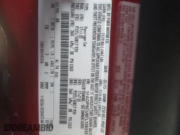 ✅ 2015 Ford C-Max SEL • VIN: 1FADP5CU6FL106555 • Лот: 93464585. Опубликован ранее на Copart с пробегом Не указан. Бесплатный доступ к архиву аукционных продаж из США и подробный отчёт об истории автомобиля на DreamBid. Изображение 14.