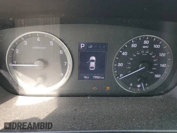 2016 Hyundai Sonata SE z VIN 5NPE24AF7GH408549, wystawiony jako Copart lot #85339555 z przebiegiem 77 591 mil mil oraz Szkoda całkowita • Salvage title. Historia ofert i sprzedaży dostępna na DreamBid. Obrazek 9.