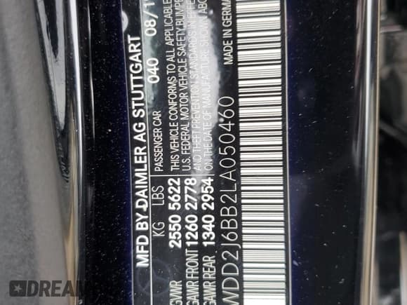 ✅ 2020 Mercedes-Benz CLS 53 S AMG • VIN: WDD2J6BB2LA050460 • Lot: 38330654. Wystawiony na Copart z przebiegiem Nie podano. Bezpłatny archiwum sprzedaży aukcyjnych z USA i szczegółowy raport historii pojazdu na DreamBid. Zdjęcie 13.