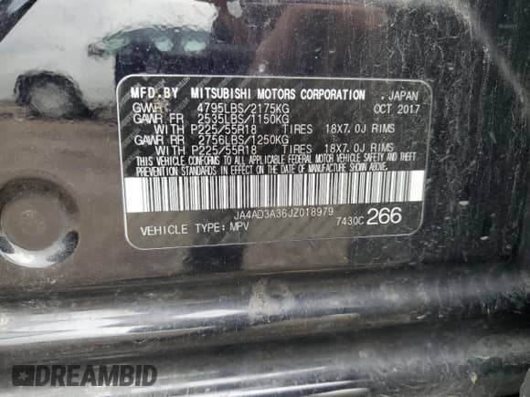 2018 Mitsubishi Outlander SE with VIN JA4AD3A36JZ018979, listed as a Copart auction lot 81616425 with 182,779 mi miles and Salvage title. Bid and sale history available at DreamBid. Image 13.