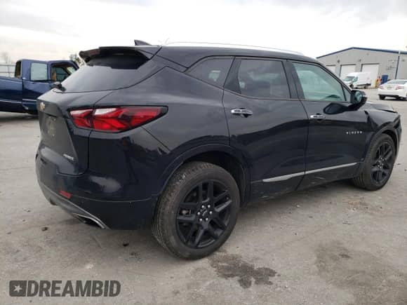 2020 Chevrolet Blazer Premier with VIN 3GNKBFRS7LS611254, listed as a Copart auction lot 44206524 with 41,485 mi miles and . Bid and sale history available at DreamBid. Image 3.