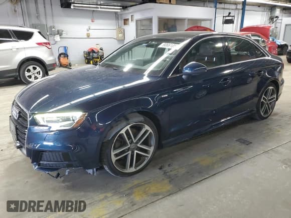 ✅ 2017 Audi A3 Premium Plus • VIN: WAUJ8GFF1H1053617 • Lot: 90661055. Listed on Copart with 60,892 mi. Free auction sales archive from the USA and detailed vehicle history report at DreamBid. Image 1.