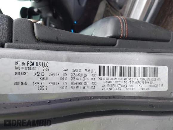 ✅ 2016 Jeep Grand Cherokee Laredo • VIN: 1C4RJEAG3GC346064 • Лот: 41979172. Опубликован ранее на IAAI с пробегом 121 063 миль. Бесплатный доступ к архиву аукционных продаж из США и подробный отчёт об истории автомобиля на DreamBid. Изображение 9.