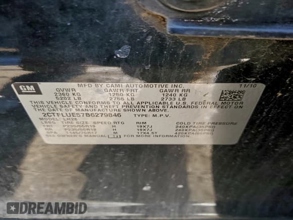 ✅ 2011 GMC Terrain SLT-1 • VIN: 2CTFLUE57B6279846 • Lot: 95435915. Wystawiony na Copart z przebiegiem 144 257 mil. Bezpłatny archiwum sprzedaży aukcyjnych z USA i szczegółowy raport historii pojazdu na DreamBid. Zdjęcie 13.