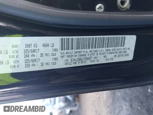 ✅ 2018 Jeep Compass Latitude • VIN: 3C4NJDBB8JT256657 • Лот: 43615859. Опубликован ранее на IAAI с пробегом 90 443 миль. Бесплатный доступ к архиву аукционных продаж из США и подробный отчёт об истории автомобиля на DreamBid. Изображение 9.