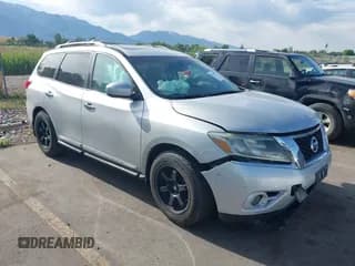 ✅ 2015 Nissan Pathfinder Platinum • VIN: 5N1AR2MN1FC615445 • Lot: 42465392. Listed on IAAI with 143,506 mi. Free auction sales archive from the USA and detailed vehicle history report at DreamBid. Image 1.