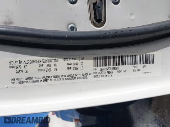 ✅ 2007 Jeep Patriot Sport • VIN: 1J8FF28W57D368263 • Lot: 43520591. Listed on IAAI with 203,916 mi. Free auction sales archive from the USA and detailed vehicle history report at DreamBid. Image 9.