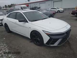 2025 Hyundai Elantra N Line with VIN KMHLR4DFXSU857202, listed as a IAAI auction lot 43352566 with 1,890 mi miles and . Bid and sale history available at DreamBid. Image 1.