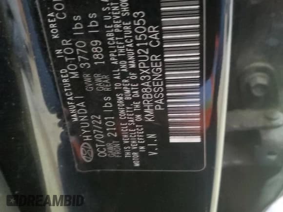 ✅ 2023 Hyundai Venue SE • VIN: KMHRB8A3XPU215053 • Lot: 88431365. Listed on Copart with 29,930 mi. Free auction sales archive from the USA and detailed vehicle history report at DreamBid. Image 13.