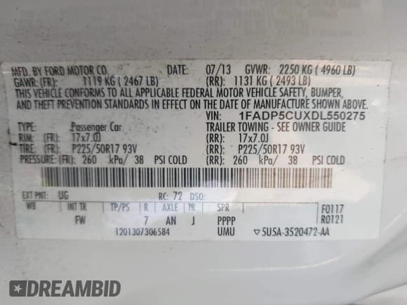 ✅ 2013 Ford C-Max SEL • VIN: 1FADP5CUXDL550275 • Lot: 42294286. Wystawiony na IAAI z przebiegiem 265 910 mil. Bezpłatny archiwum sprzedaży aukcyjnych z USA i szczegółowy raport historii pojazdu na DreamBid. Zdjęcie 9.