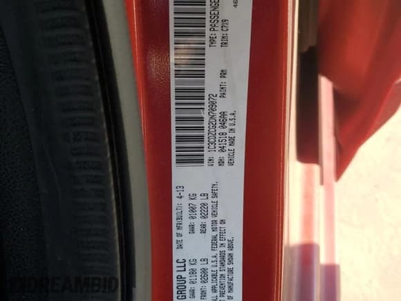 ✅ 2013 Dodge Avenger SXT • VIN: 1C3CDZCG2DN709072 • Лот: 41966855. Опубликован ранее на Copart с пробегом 140 941 миль. Бесплатный доступ к архиву аукционных продаж из США и подробный отчёт об истории автомобиля на DreamBid. Изображение 12.