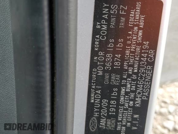 ✅ 2009 Hyundai Accent Auto GLS • VIN: KMHCN46C29U344194 • Лот: 69326905. Опубликован ранее на Copart с пробегом 221 182 миль. Бесплатный доступ к архиву аукционных продаж из США и подробный отчёт об истории автомобиля на DreamBid. Изображение 12.