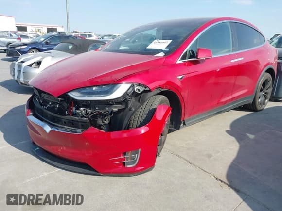✅ 2019 Tesla Model X P100D • VIN: 5YJXCBE49KF183089 • Lot: 43500997. Listed on IAAI with Not provided. Free auction sales archive from the USA and detailed vehicle history report at DreamBid. Image 2.