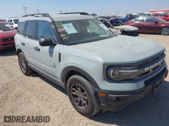 ✅ 2021 Ford Bronco Sport Big Bend • VIN: 3FMCR9B66MRA59662 • Lot: 43403701. Listed on IAAI with 63,530 mi. Free auction sales archive from the USA and detailed vehicle history report at DreamBid. Image 1.
