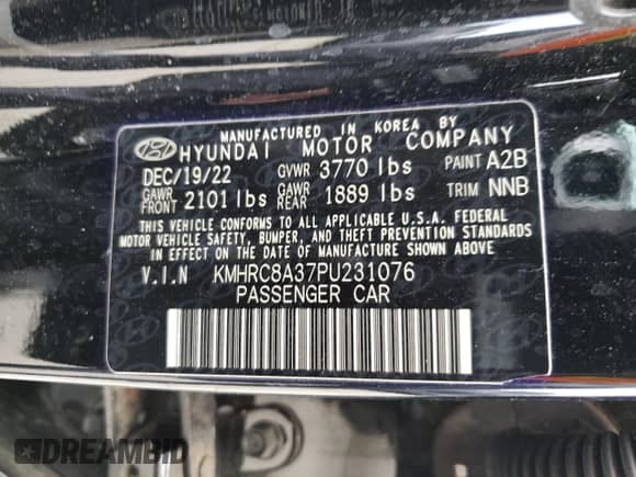 2023 Hyundai Venue SEL с VIN KMHRC8A37PU231076, выставлен на аукционе Copart как лот 70721754 с пробегом 18 780 миль миль и Списание • Salvage title. История ставок и продаж доступна на DreamBid. Изображение 12.