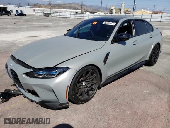 ✅ 2023 BMW M3 Competition xDrive • VIN: WBS43AY0XPFN36506 • Лот: 56735173. Опубликован ранее на Copart с пробегом Не указан. Бесплатный доступ к архиву аукционных продаж из США и подробный отчёт об истории автомобиля на DreamBid. Изображение 1.